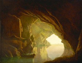 A Grotto in the Gulf of Salerno, Sunset A Grotto in the Gulf of Salernum Possibly signed lower