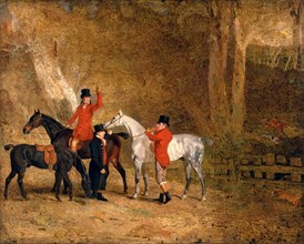Foxhunting Scene Fox Hunting: Two Gentlemen with a Groom The Englington Brothers Signed and dated,
