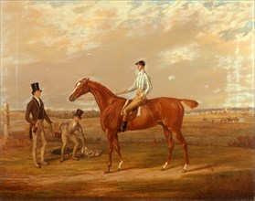 Euphrates 'Euphrates' with Thomas Whitehurst up, and his trainer, Mr. W. Dilly Signed and dated,