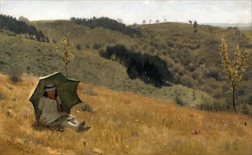 Sunny Days Signed and dated in brown paint, lower left: "L Alma-Tadema [ ? ]", Lawrence