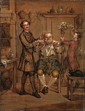 The Barber The Barber's Shop, Marcellus Laroon the Younger, 1679-1772, British