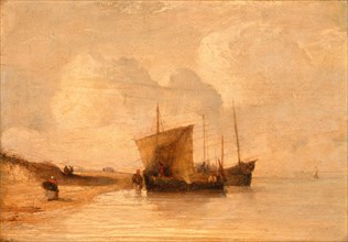 Normandy Coast, France, Attributed to Richard Parkes Bonington, 1802-1828, British