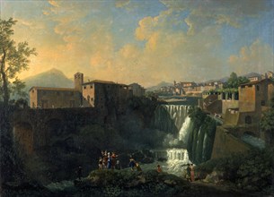 A View of Tivoli Rome Italy Signed in yellow paint, lower left: "Patch", Thomas Patch, 1725-1782,