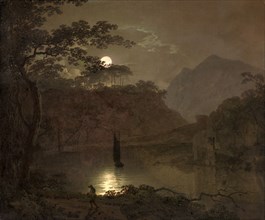 A Lake by Moonlight, Joseph Wright of Derby, 1734-1797, British