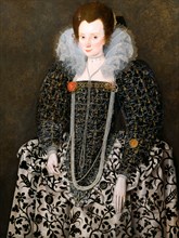 Portrait of a Woman, Traditionally Identified as Mary Clopton (born Waldegrave), of Kentwell Hall,