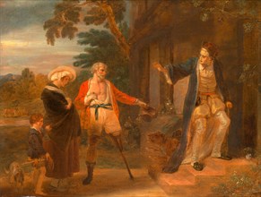 The Seven Ages of Man: The Pantaloon, 'As You Like It,' II, vii, Robert Smirke, 1752-1845, British