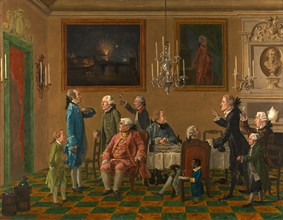 British Gentlemen at Sir Horace Mann's Home in Florence, Thomas Patch, 1725-1782, British