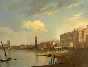 The Thames and the Adelphi The Adelphi under construction, London  A Study of the Thames with the