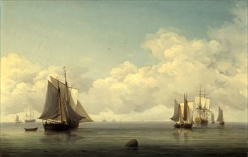 Fishing Boats in a Calm Sea Signed, lower center: "C Brooking", Charles Brooking, 1723-1759,