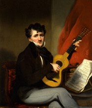 Portrait of a Man Playing a Guitar A Man Playing a Guitar, George Chinnery, 1774-1852, British