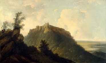 The Fort of Bidjegur An Indian Landscape with a Fort on a Hill, William Hodges, 1744-1797, British