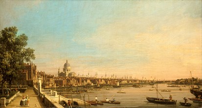 The Thames from the Terrace of Somerset House, Looking toward St. Paul's The Thames from the