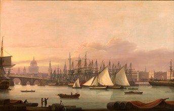 The Port of London Signed and dated in black paint, lower left: "Luny | 1798.", Thomas Luny,