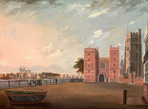 Lambeth Palace from the West, London Signed and dated, lower left: "Dan' Turner | 1802", Daniel