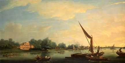 The Thames at Chelsea Signed and dated, lower right: "Tho. Whitcomb [?] | 1784", Thomas Whitcombe,