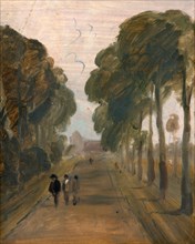 Avenue with Figures, unknown artist, 19th century, British