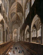 The Interior of Westminster Abbey, London, unknown artist, 18th century, British