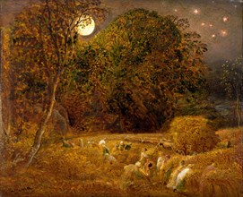 The Harvest Moon Signed, lower left: "S. PALMER", Samuel Palmer, 1805-1881, British
