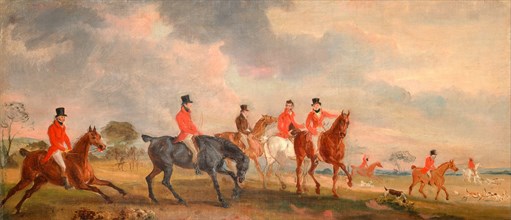 The Quorn Hunt: a Sketch of the Artist and his Friends Moving Off, John Ferneley, 1782-1860,