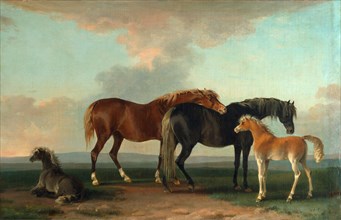 Mares and Foals, facing right, Sawrey Gilpin, 1733-1807, British