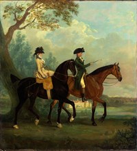 Marcia Pitt and Her Brother George Pitt, Later 2nd Baron Rivers, Riding in the Park at Stratfield