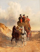 The Royal Mail Coach on the Road Signed and dated in brown paint, lower right: "J.F. Herring. 1841