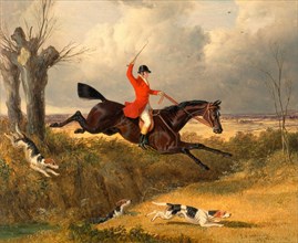 Foxhunting: Clearing a Ditch Signed and dated, lower right: "J. F. Herring. | 1839.", John