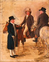 John Hilton, Judge of the Course at Newmarket; John Fuller, Clerk of the Course; and John Stevens,