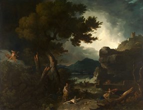 The Destruction of the Children of Niobe A large landskip with the story of Niobe, Richard Wilson,