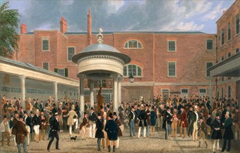Epsom Races: Settling Day at Tattersalls, James Pollard, 1792-1867, British
