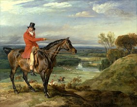 Theophilus Levett and a Favorite Hunter John Levett Hunting at Wychnor, Staffordshire Signed and