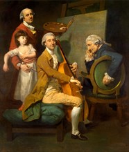 Self-Portrait with His Daughter Maria Theresa, James Cervetto, and Giacobbe Cervetto Self-Portrait