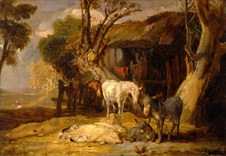 The Straw Yard Signed and dated, lower right: "J WRD 1810", James Ward, 1769-1859, British