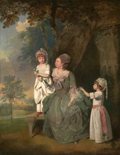 Mrs. Barclay and Her Children Mrs. Barclay and her daughters, Francis Wheatley, 1747-1801, British