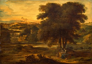 Classical Landscape Signed, lower right: "AR", Alexander Runciman, 1736-1785, British