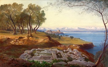 Corfu from Ascension signed, Edward Lear, 1812-1888, British