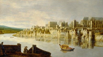 The Thames at Westminster Stairs, London signed and dated 163(?1 or 7), Claude de Jongh, active