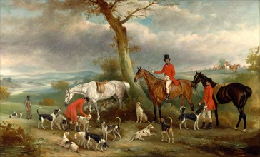 Thomas Wilkinson, M.F.H., with the Hurworth Foxhounds Inscribed, lower right: "[....] | [....]"