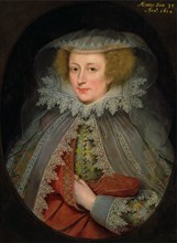 Catherine Killigrew, Lady Jermyn Dated in yellow paint, upper right: "AEtatis Suae 35 | Anni 1614",