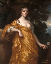 Diana Kirke, later Countess of Oxford Inscribed in ocher paint, lower right: "Diana Kirke | Cts, of