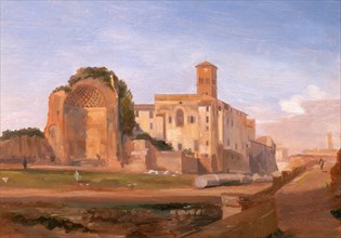 Temple of Venus and Rome, Rome, Edward Lear, 1812-1888, British
