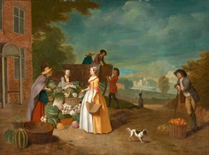 The Vegetable Seller, Pieter Angillis, 1685-1734, Flemish