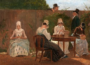 The Chalon Family in London, Jacques-Laurent Agasse, 1767-1849, Swiss