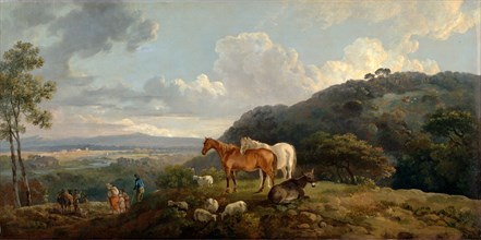Morning: Landscape with Mares and Sheep, George Barret, ca. 1728/32-1784, British