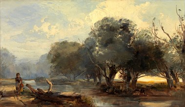 On the Norfolk Broads, Henry Bright, 1814-1873, British