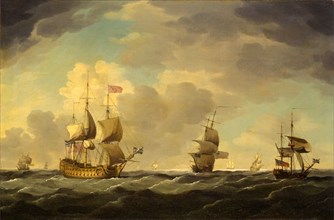 An English Flagship Under Easy Sail in a Moderate Breeze, Charles Brooking, 1723-1759, British
