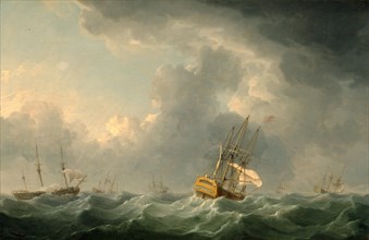 English Ships Running before a Gale, Charles Brooking, 1723-1759, British