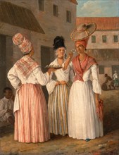 A West Indian Flower Girl and Two other Free Women of Color, Agostino Brunias, 1728-1796, Italian
