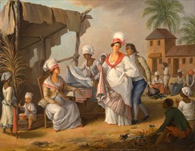 Market Day, Roseau, Dominica Linen Market, Dominica, Agostino Brunias, 1728-1796, Italian