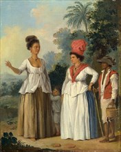 West Indian Women of Color, with a Child and Black Servant Two West Indian Women of Color, a Child